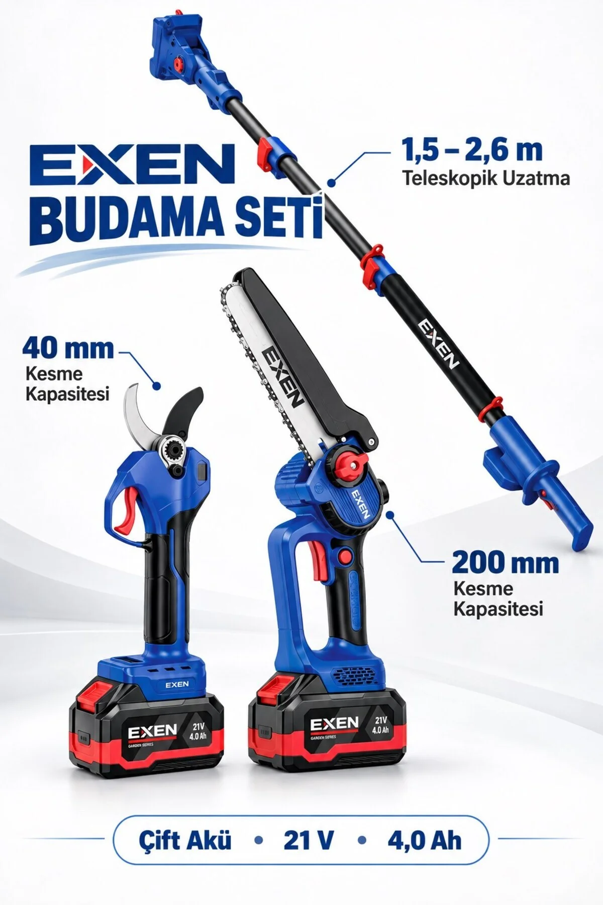 ENG 604 SET + ENG 680 TS Şarjlı Bahçe Seti (Teleskopik Uzatma Dahil) ENG 604 SET + ENG 680 TS Şarjlı Bahçe Seti (Teleskopik Uzatma Dahil)