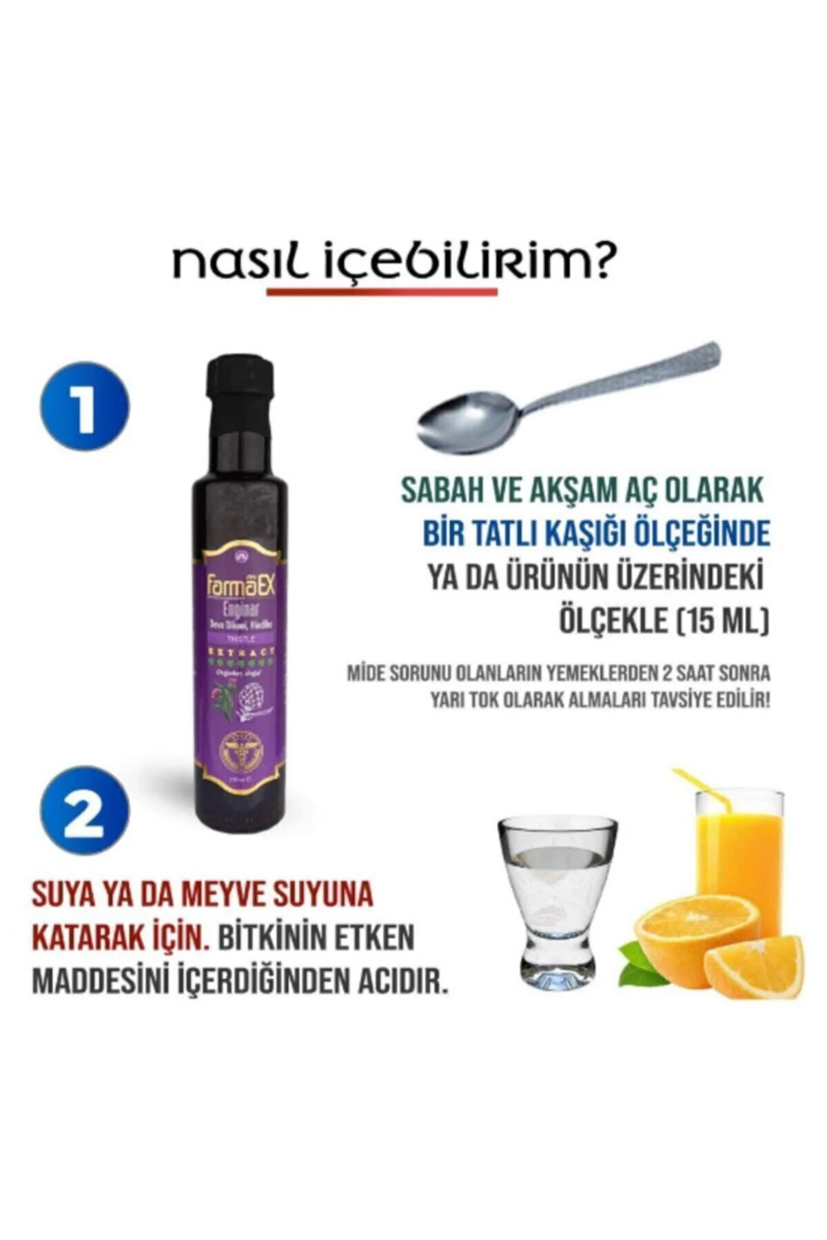 Enginar Deve Dikeni ve Hindiba Ekstraktı Ekstresi 250 ml Doğadan 