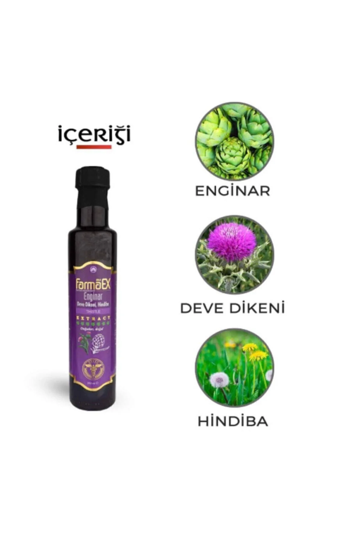 Enginar Deve Dikeni ve Hindiba Ekstraktı Ekstresi 250 ml Doğadan 