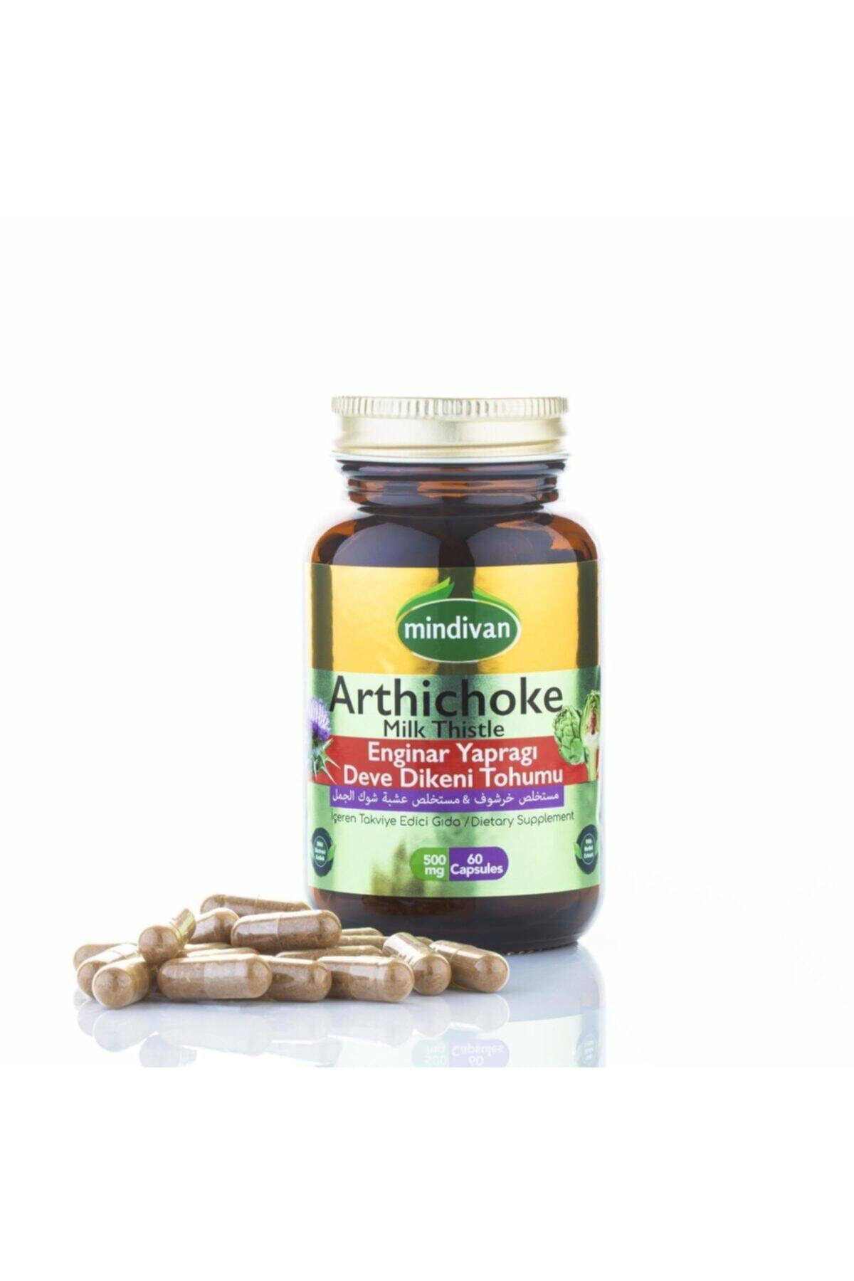 Mindivan Enginar Ekstreli Devedikeni Tohumu Ekstreli 60 Kapsül 500Mg 2 Ade