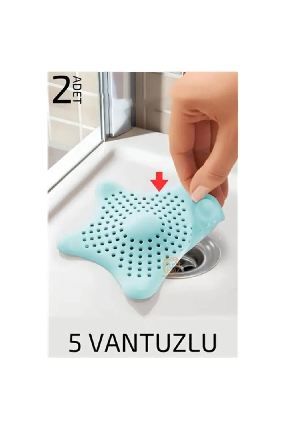 Engithalat Vantuzlu Lavabo Gider Süzgeci Multi Kullanım 2 li