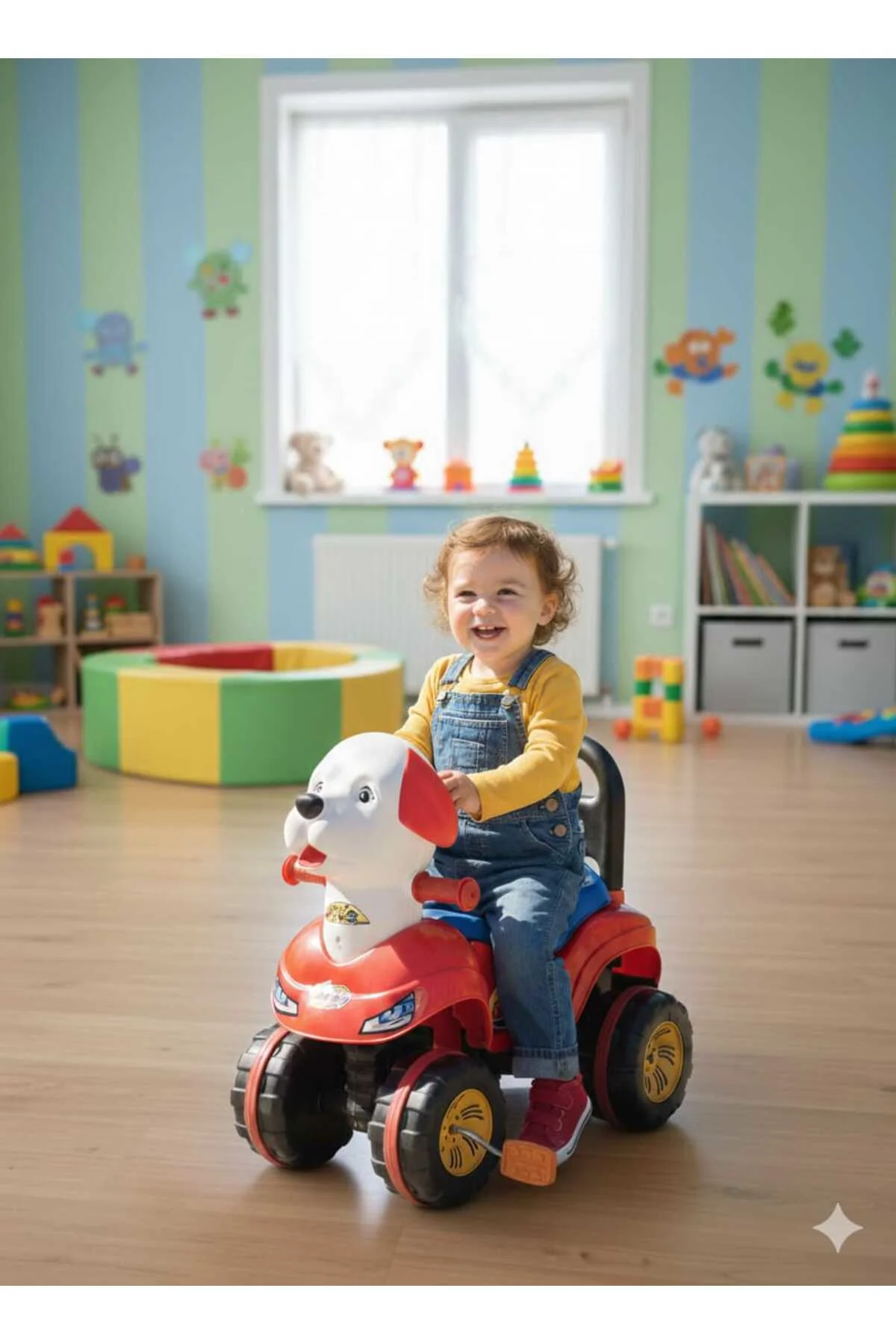 Enhoş Pedallı Yatay Direksiyonlu Atv Büyük Köpekli Çocuk Arabası