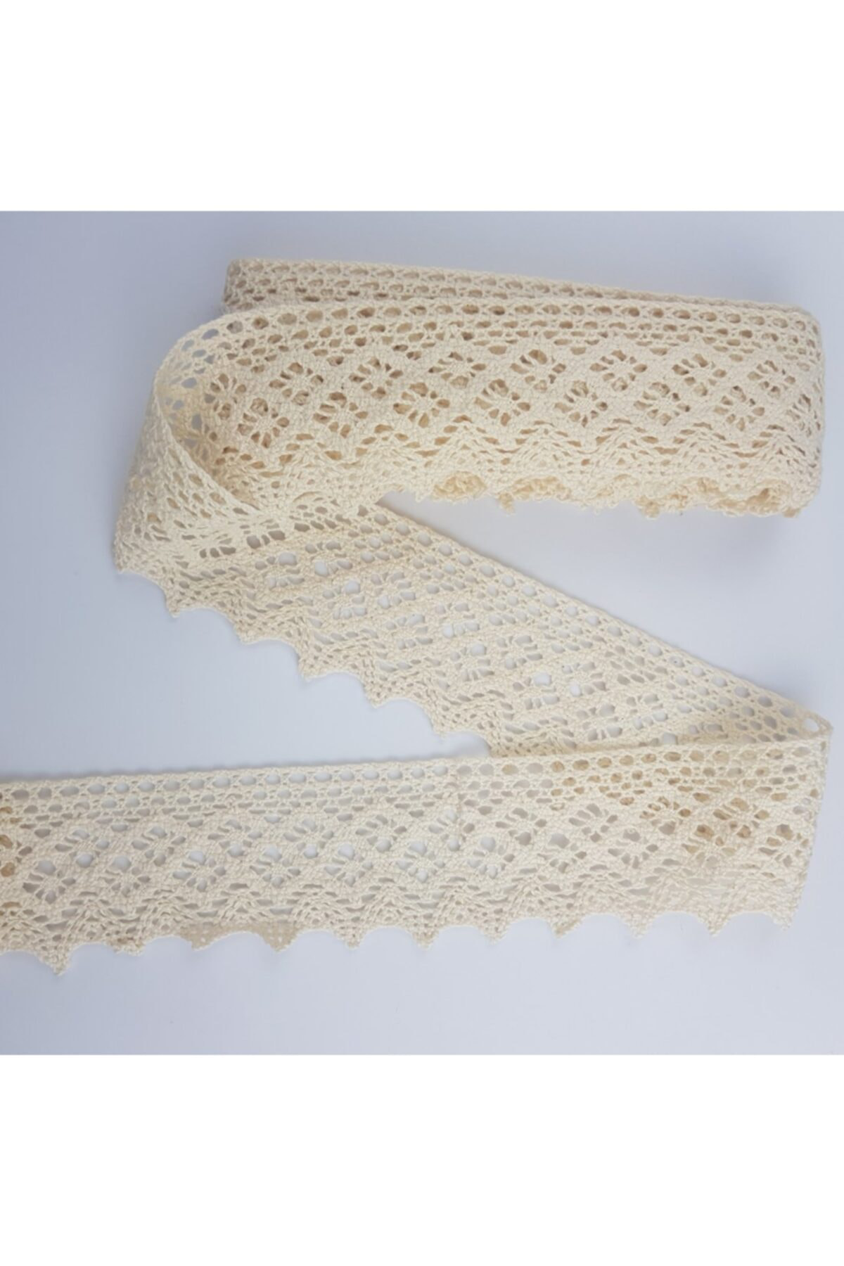 Tuhafiyecimiz Eninde Krem Pamuk Kenar Dantel 7222 55 Mm