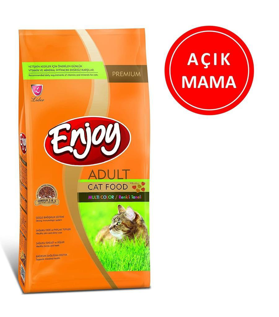 Enjoy Multicolor Renkli Gurme Kedi Maması 1 KG AÇIK