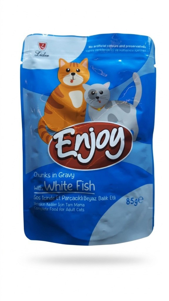 Enjoy Pouch Balıklı Kedi Konservesi 85 gr
