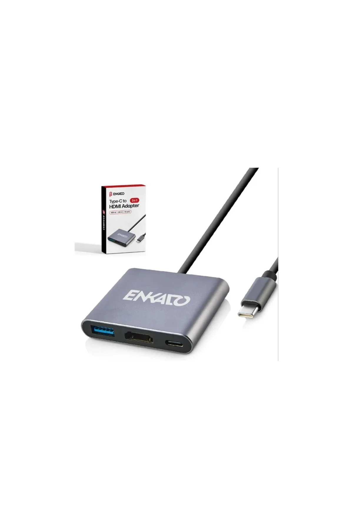 ENKADO EKD-TP43, Type-C To HDMI+PD+USB 3.0 Çevirici