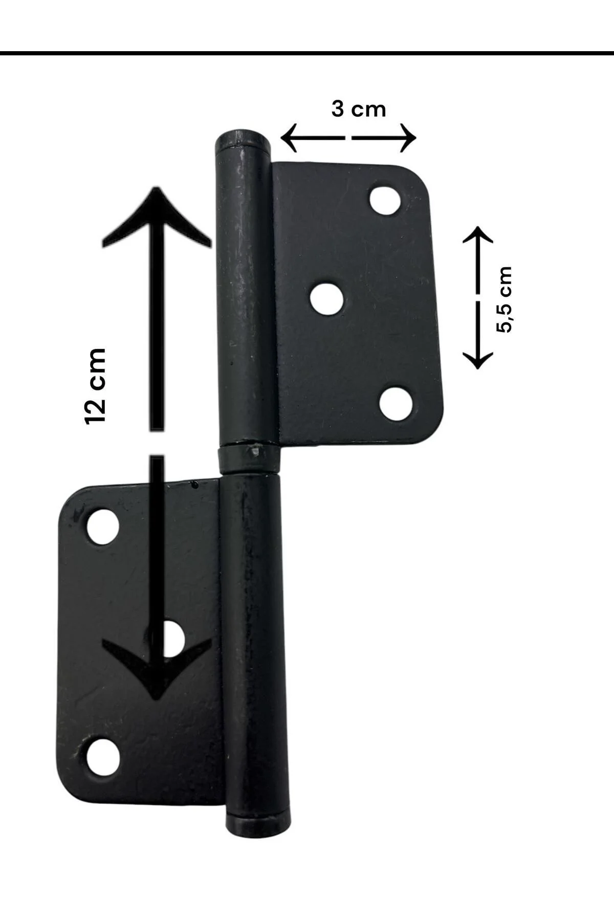 Ennalbur 12 cm Siyah Yönsüz Cerman Menteşe