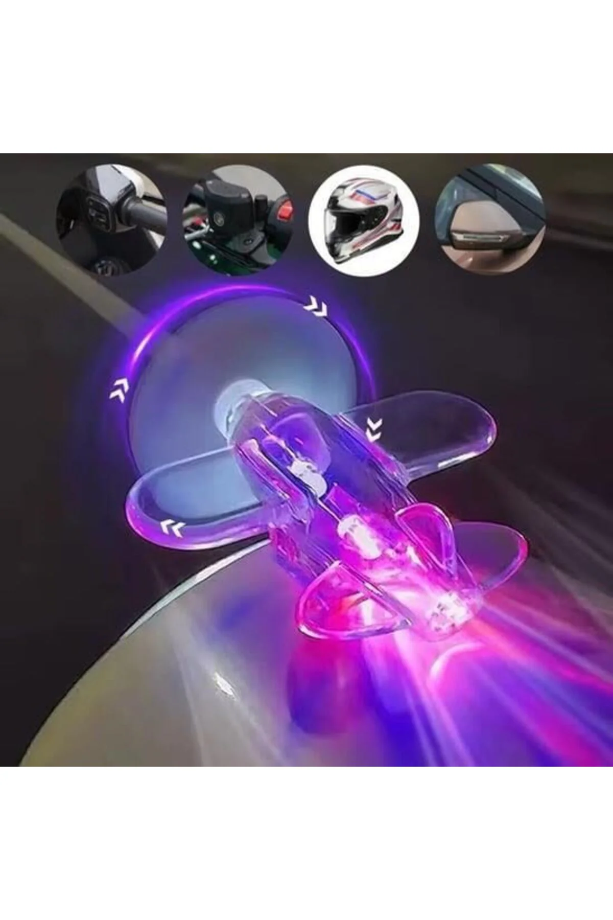 Ennalbur 26786 Led Işıklı Motosiklet Süs Uçağı Pilsiz Çalışan Kır