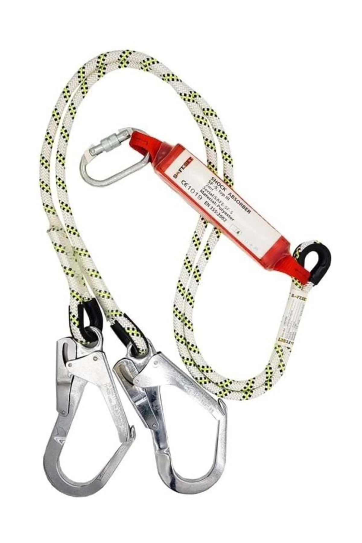 Ennalbur Çift Bacaklı Şok Emicili Lanyard Büyük Kancalı