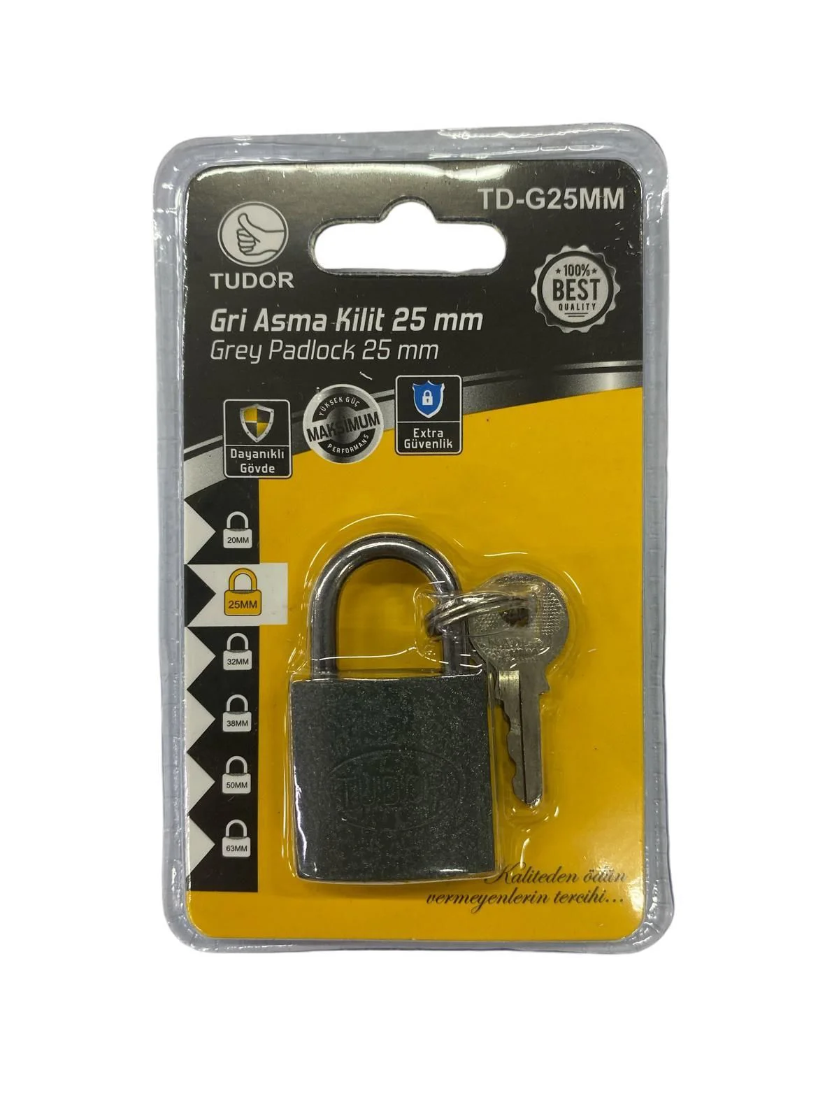 Ennalbur Tudor 25 mm Kısa Gri Asma Kilit Ennalbur Tudor 25 mm Kısa Gri Asma Kilit