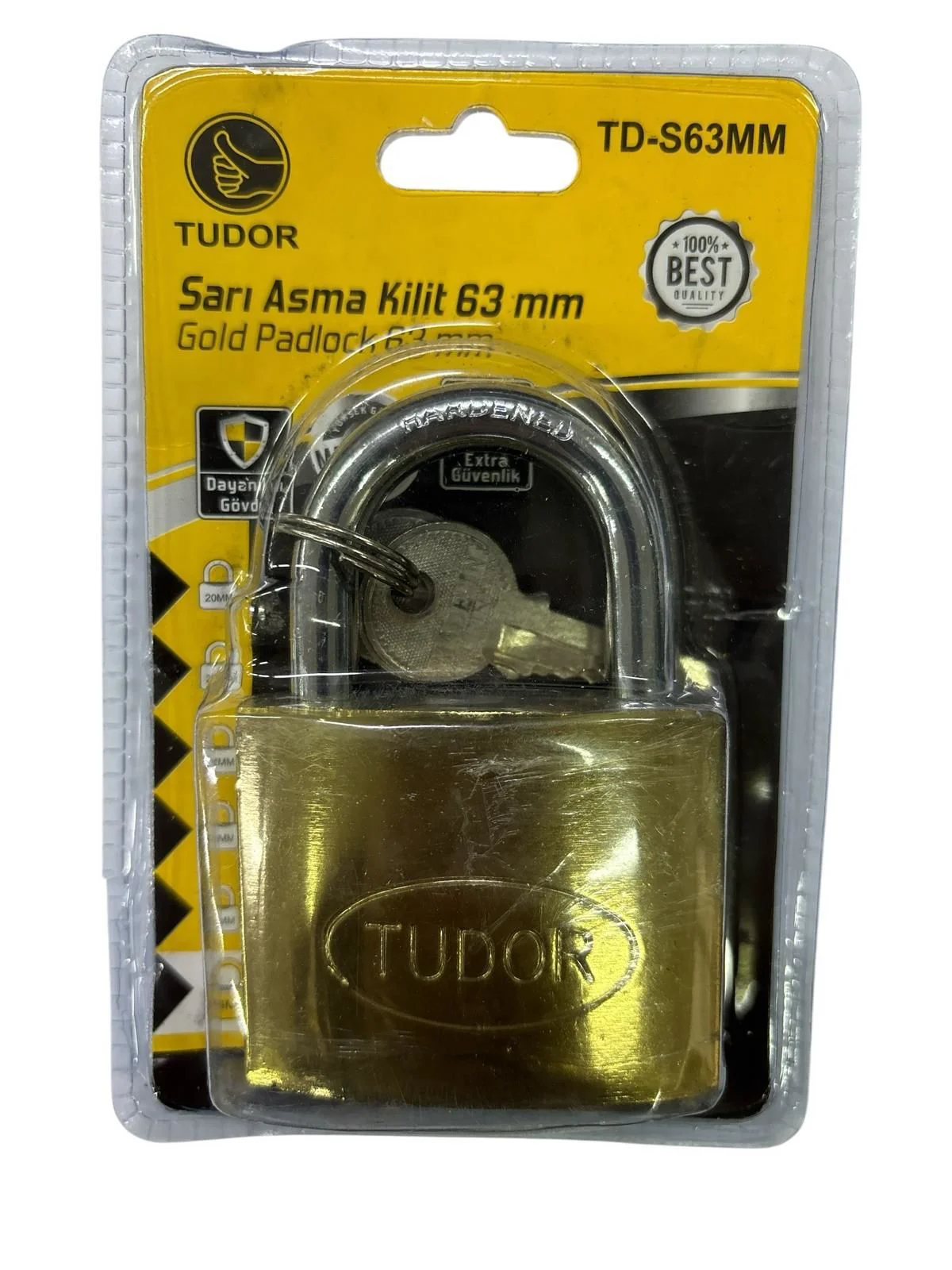 Ennalbur Tudor 63 mm Sarı Asma Kilit Fiyatı, Yorumları ve Özellikleri