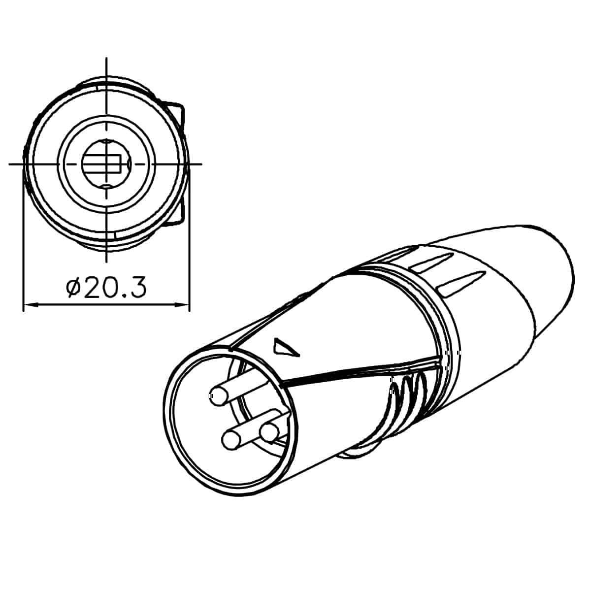 Enova  Xl23mb Erkek Xlr Audio Konnektör