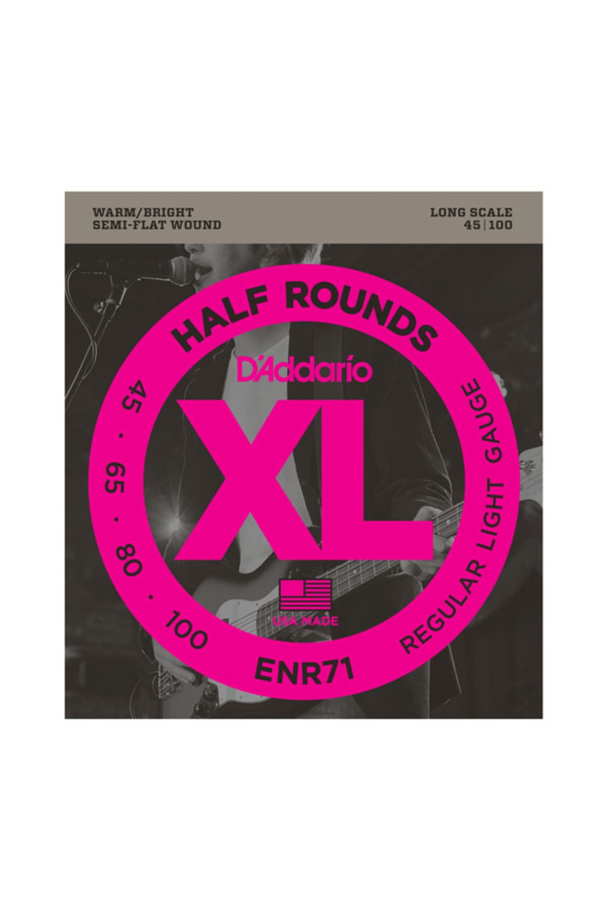 ENR71 BAS GİTAR TEL SETİ, HALF ROUND BASS, REGULAR LIGHT