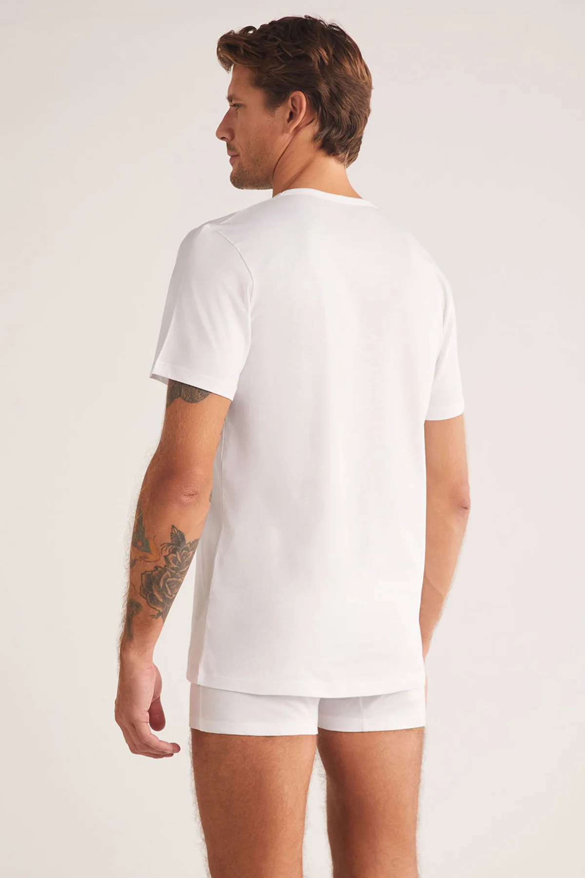 Enrico V Yaka Pamuk 2 li Erkek Tshirt