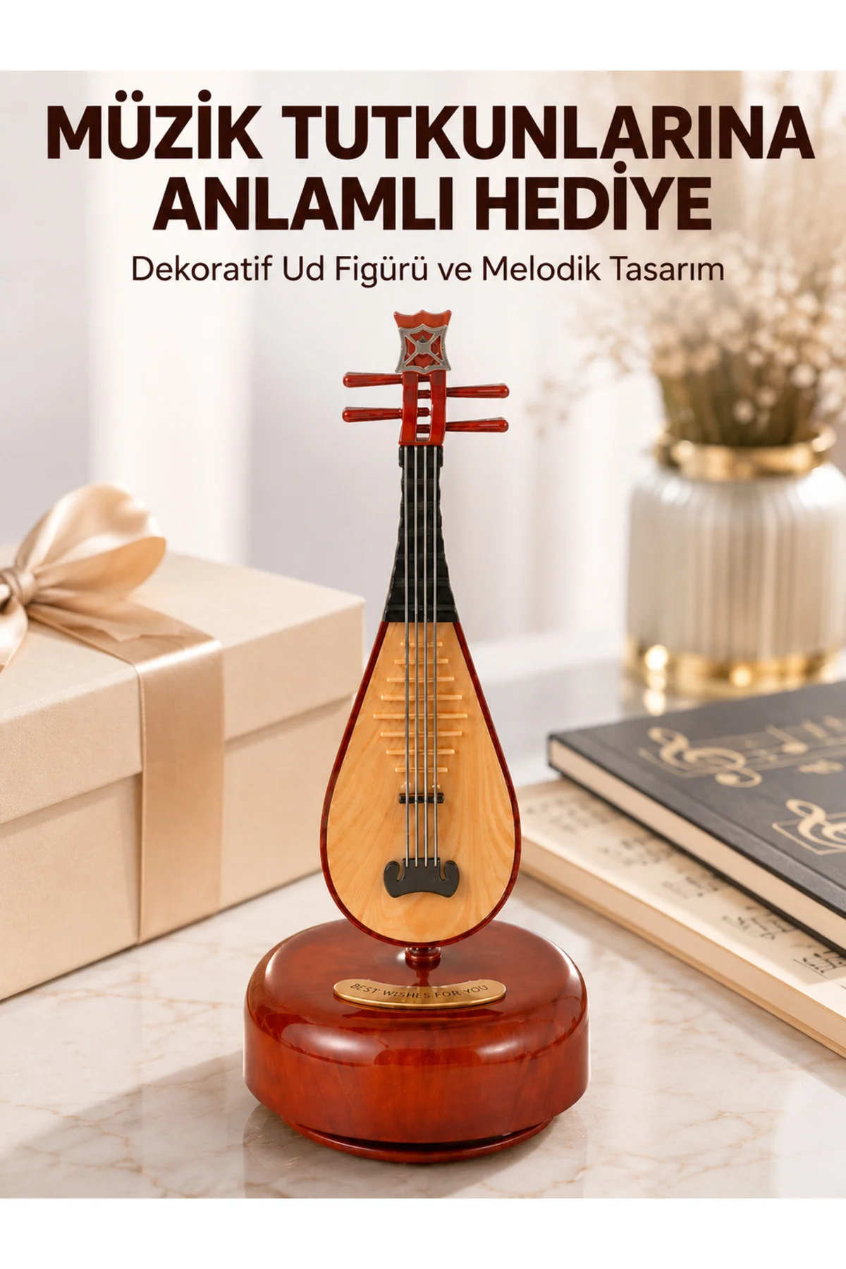 Enstrüman Figürlü Melodi Çalan Dekoratif Müzik Kutusu Enstrüman Figürlü Melodi Çalan Dekoratif Müzik Kutusu