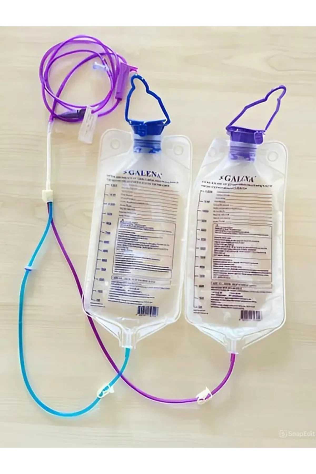 ENTERAL BESLENME SETİ ÇİFT TORBALI (İkili, Yıkamalı Enteral Besle