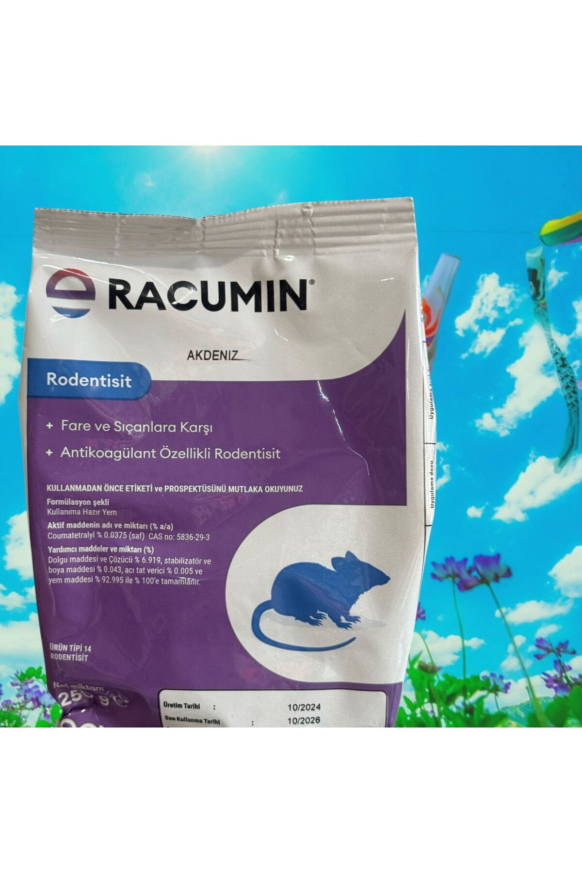 Envu Racumin Buğday Fare Ve Sıçan Zehiri 250 gram (ZEHİRLİ BUĞDAY