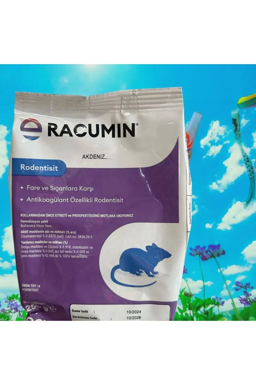 Envu Racumin Buğday Fare Ve Sıçan Zehiri 250 gram (ZEHİRLİ BUĞDAY