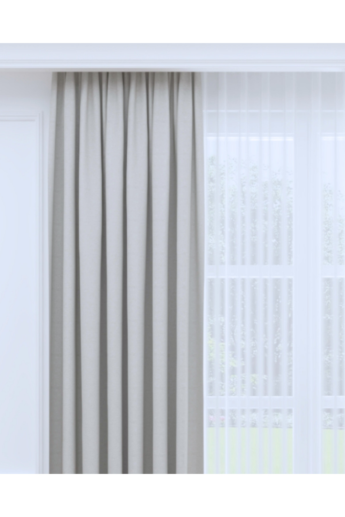 Enza Lüx Keten Blackout Karartma Fon Perde Yüksek Kaliteli 1/3 Sı