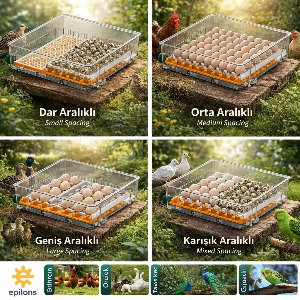EP120 Yumurta Kapasiteli Tam Otomatik Kuluçka Makinesi - Yeni Nesil Harici Suluklu, Dijital Nem ve Sıcaklık Göstergeli Fiyatı, Yorumları ve Özellikleri