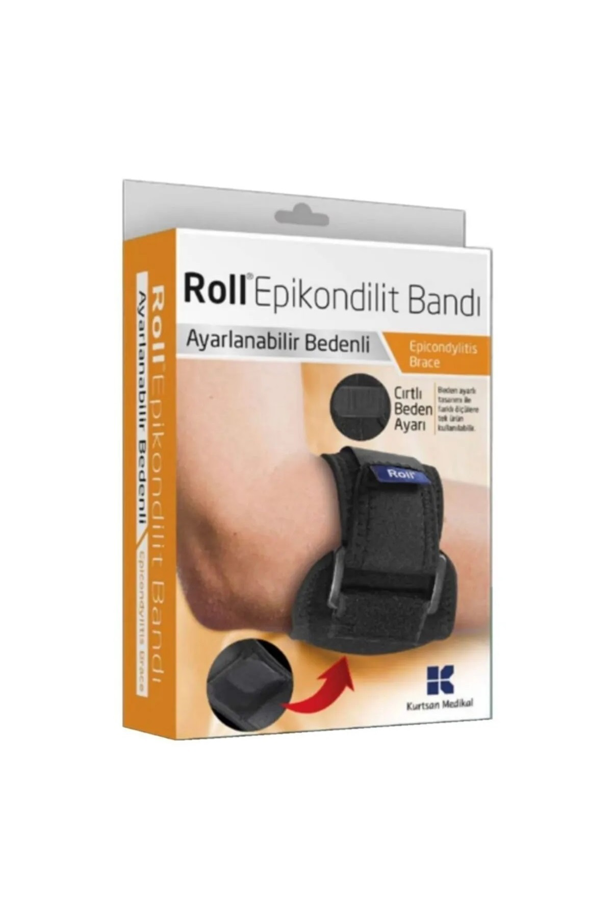 Roll Epikondilit Bandı Tenisçi Dirseği Bandı Ayarlanabilir Beden