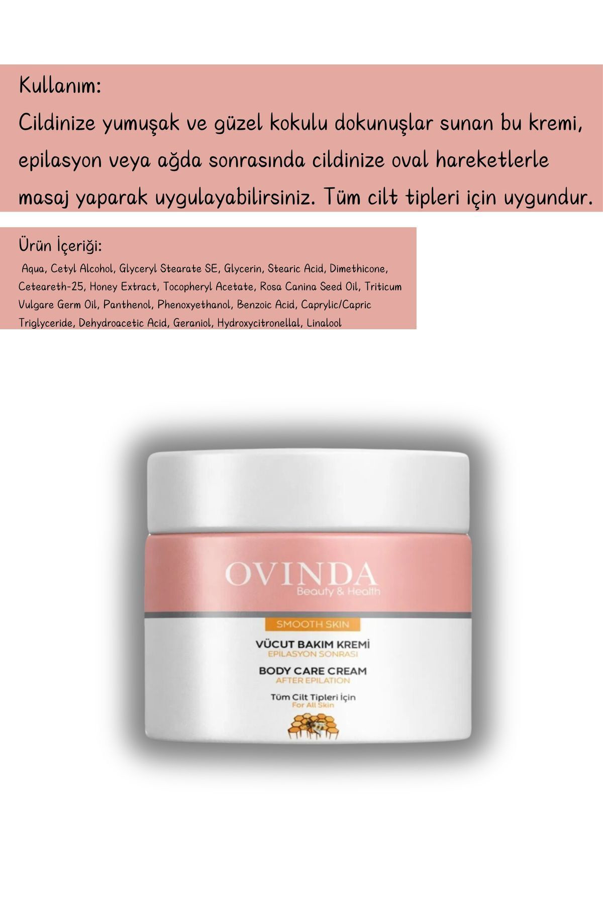 Epilasyon Ve Ağda Sonrası Için Onarıcı Yatıştırıcı Cilt Bakım Kre