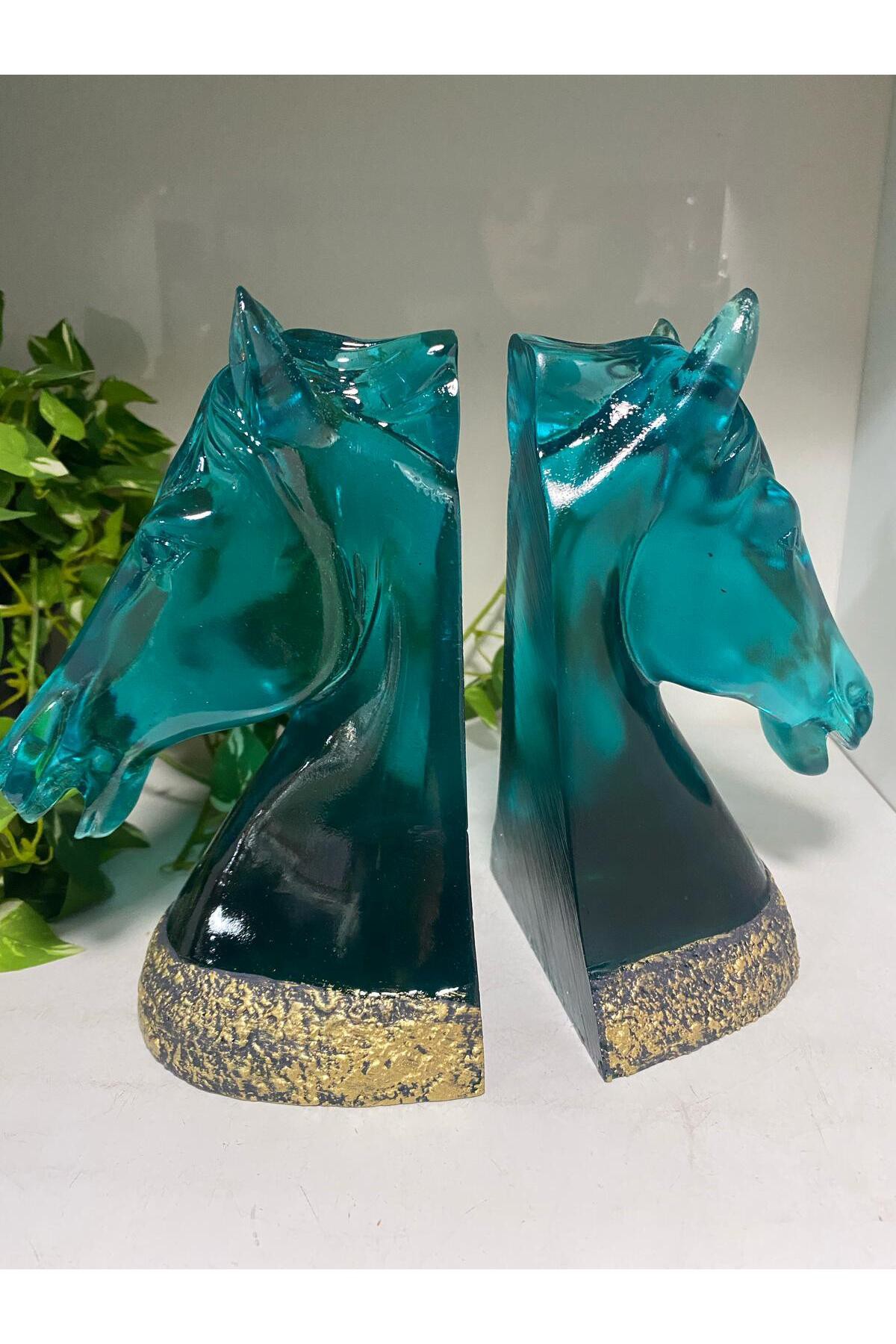 Elif Aksesuar Epoksi Dekoratif At Figürlü Kitap Tutucu