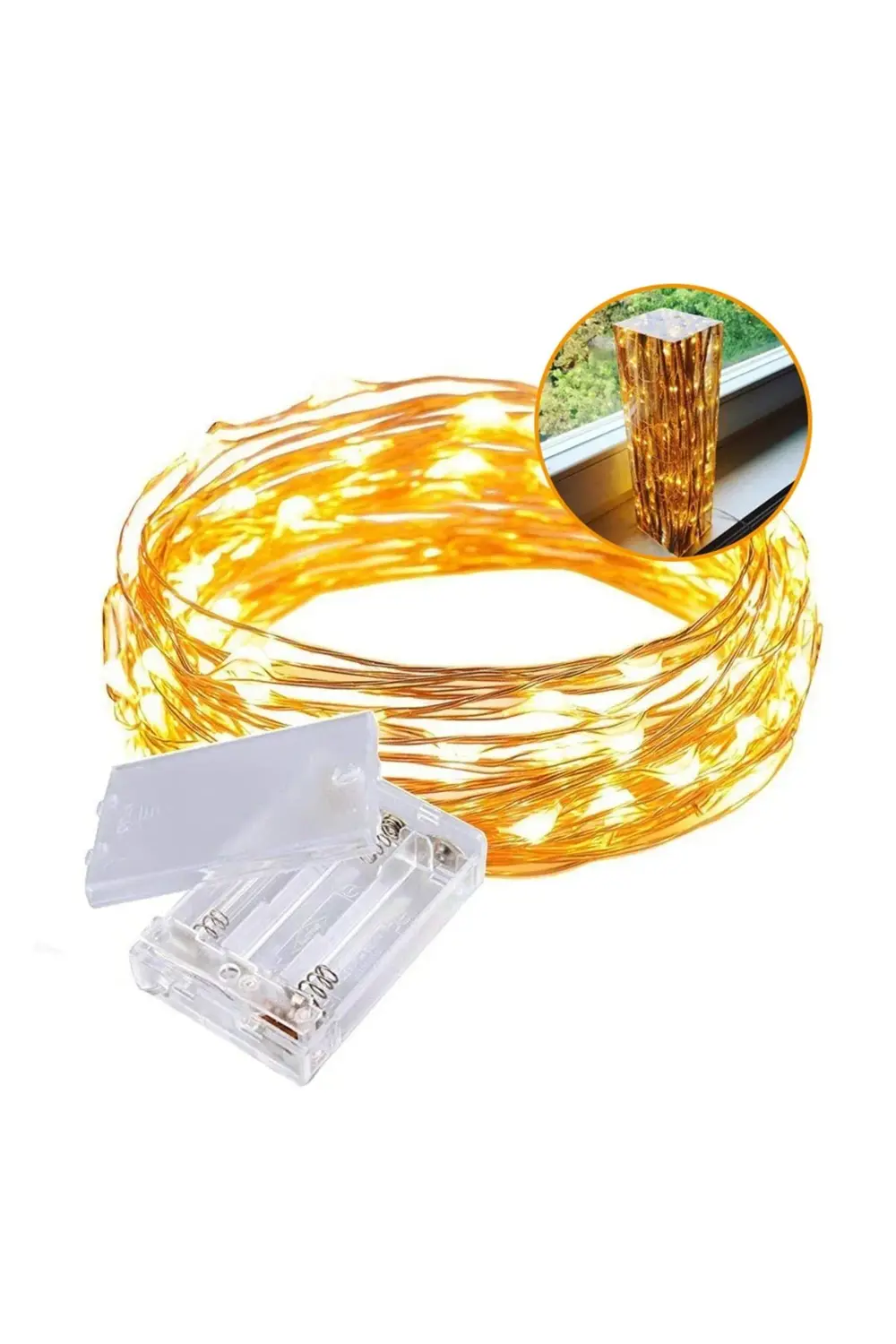 Epoksi Dekoratif Günışığı Pilli Peri Led 10 Metre