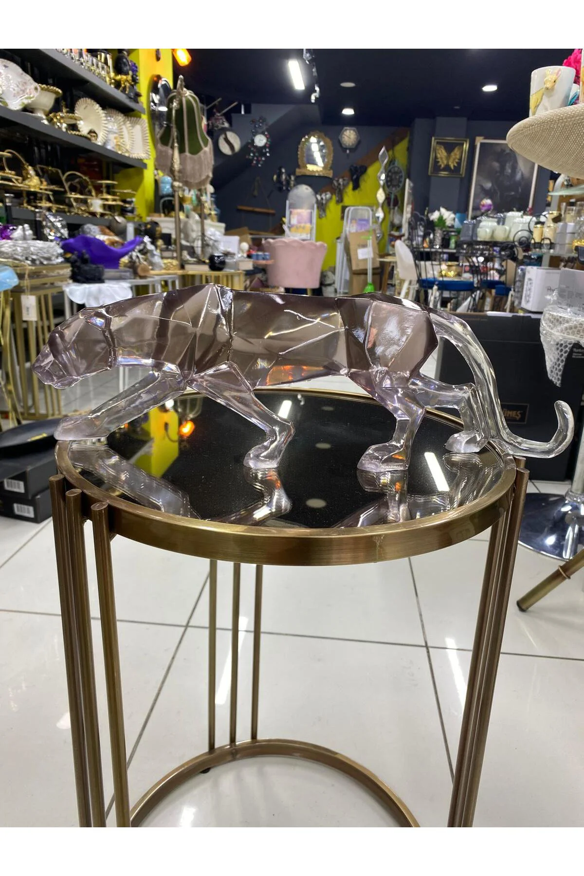 Epoksi Dekoratif Leopar Obje