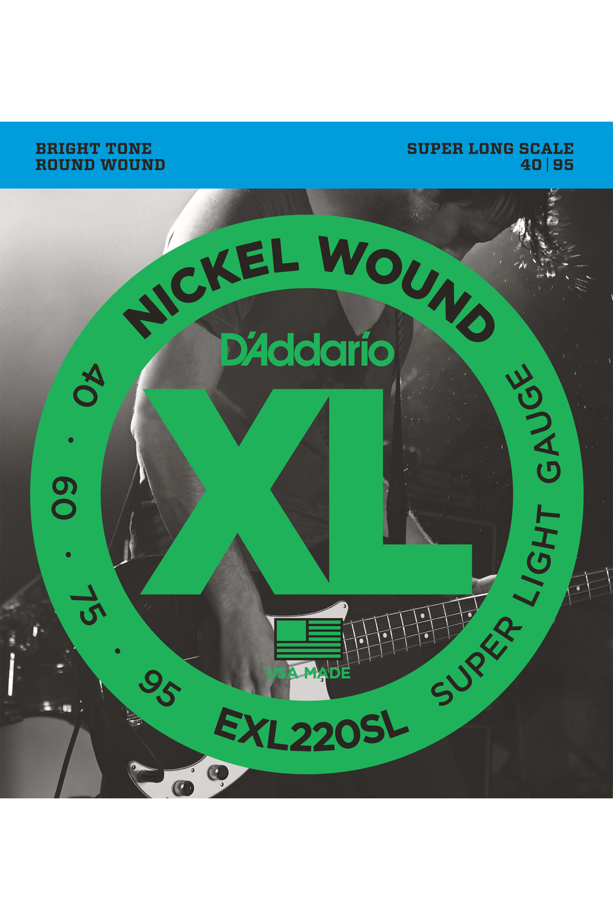 EXL220SL BAS GİTAR TEL SETİ, XL, 40-95, SUPER LONG SCALE, N