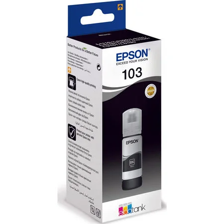 EPSON 103 BK ORJİNAL SİYAH MÜREKKEP L3110/3111/L3150/L5190 EPSON 103 BK ORJİNAL SİYAH MÜREKKEP L3110/3111/L3150/L5190