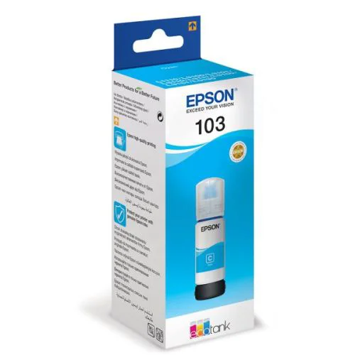 EPSON 103 C ORJİNAL MAVİ / CYAN MÜREKKEP L3110/3111/L3150/L5190