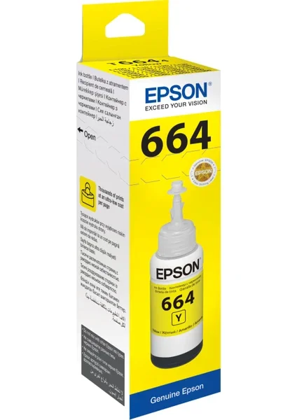 EPSON 664 SARI ORJİNAL MÜREKKEP 70ML-ŞİŞE EPSON 664 SARI ORJİNAL MÜREKKEP 70ML-ŞİŞE