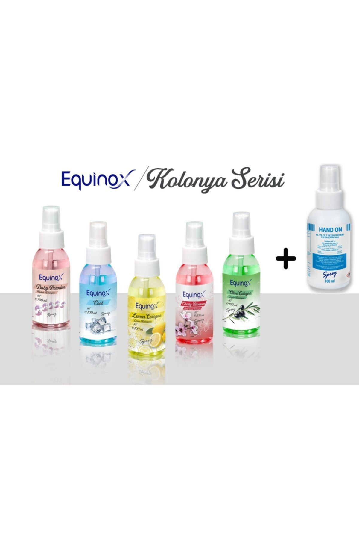 Equınox Tanışma Paketi ( Kolonya Serisi 5 Çeşit 100ml) + Hand On 