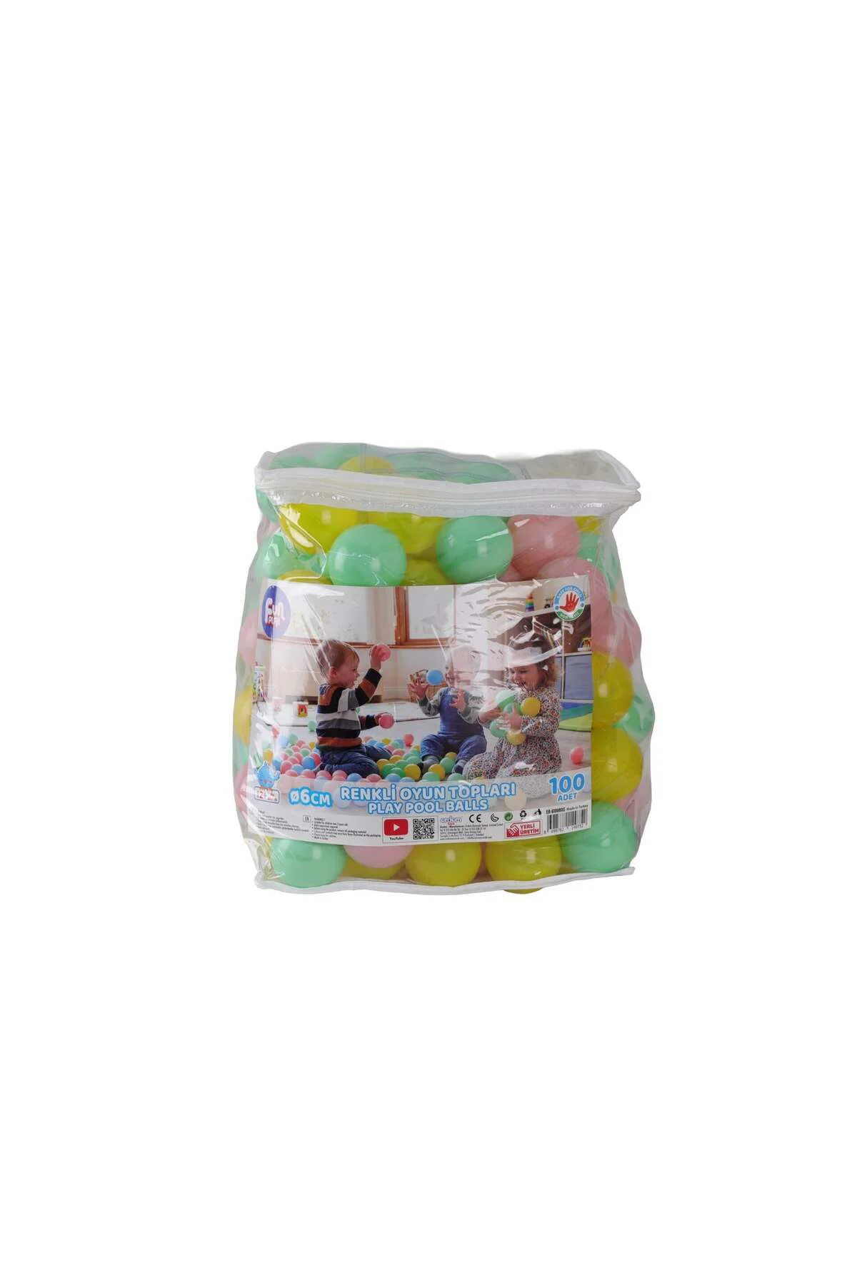 Er-6100Bag Fun Play Soft Renk Havuz Toplari Pvc Çantali