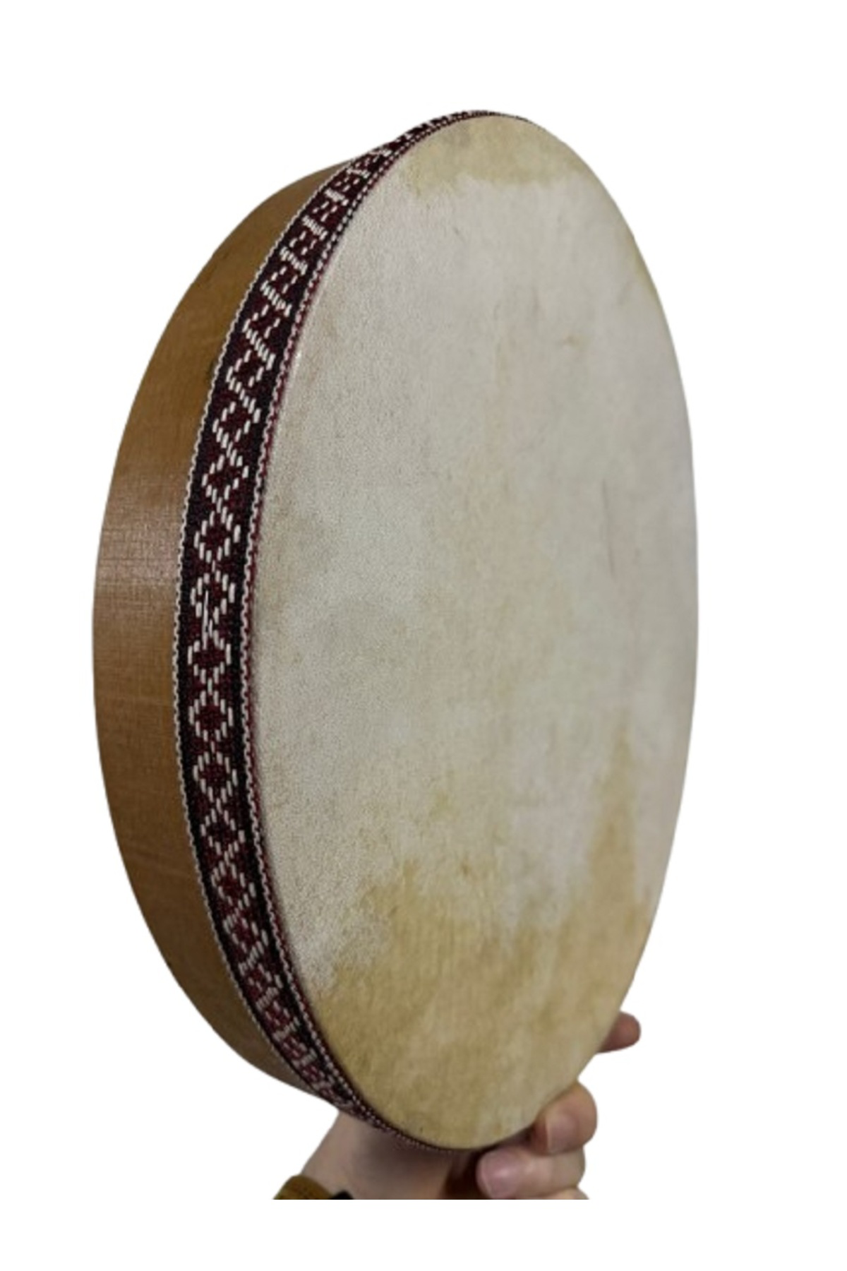 ERBANE BENDİR HALKALI HAYVAN DERİLİ 38 CM KALİTELİ KEÇİ DERİSİ