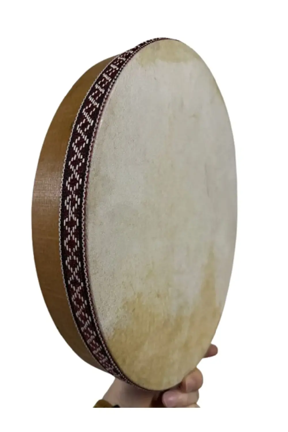 ERBANE BENDİR HALKALI HAYVAN DERİLİ 38 CM KALİTELİ KEÇİ DERİSİ