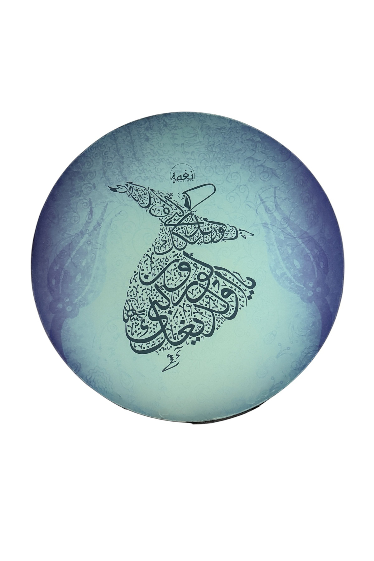 Erbane Bendir - İran Arbani Üst Kalite Mavi Mevlana Desenli 55cm 