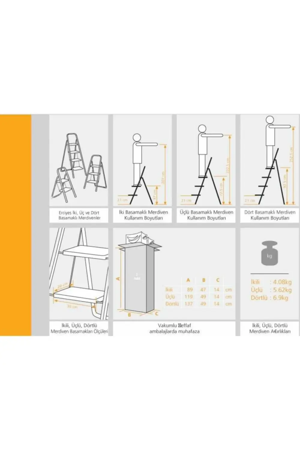 Erciyes 4 Basamaklı Ev Tipi Merdiven