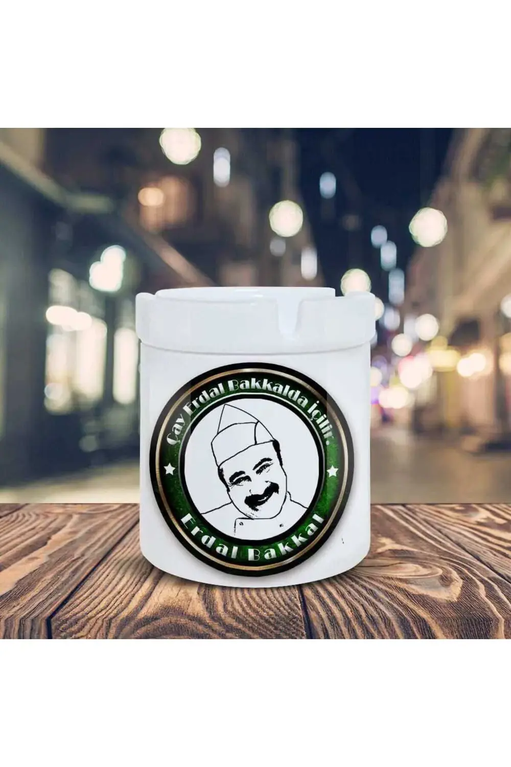 Erdal Bakkal Espirili Baskılı Seramik Küllük Kül Tablası-201548