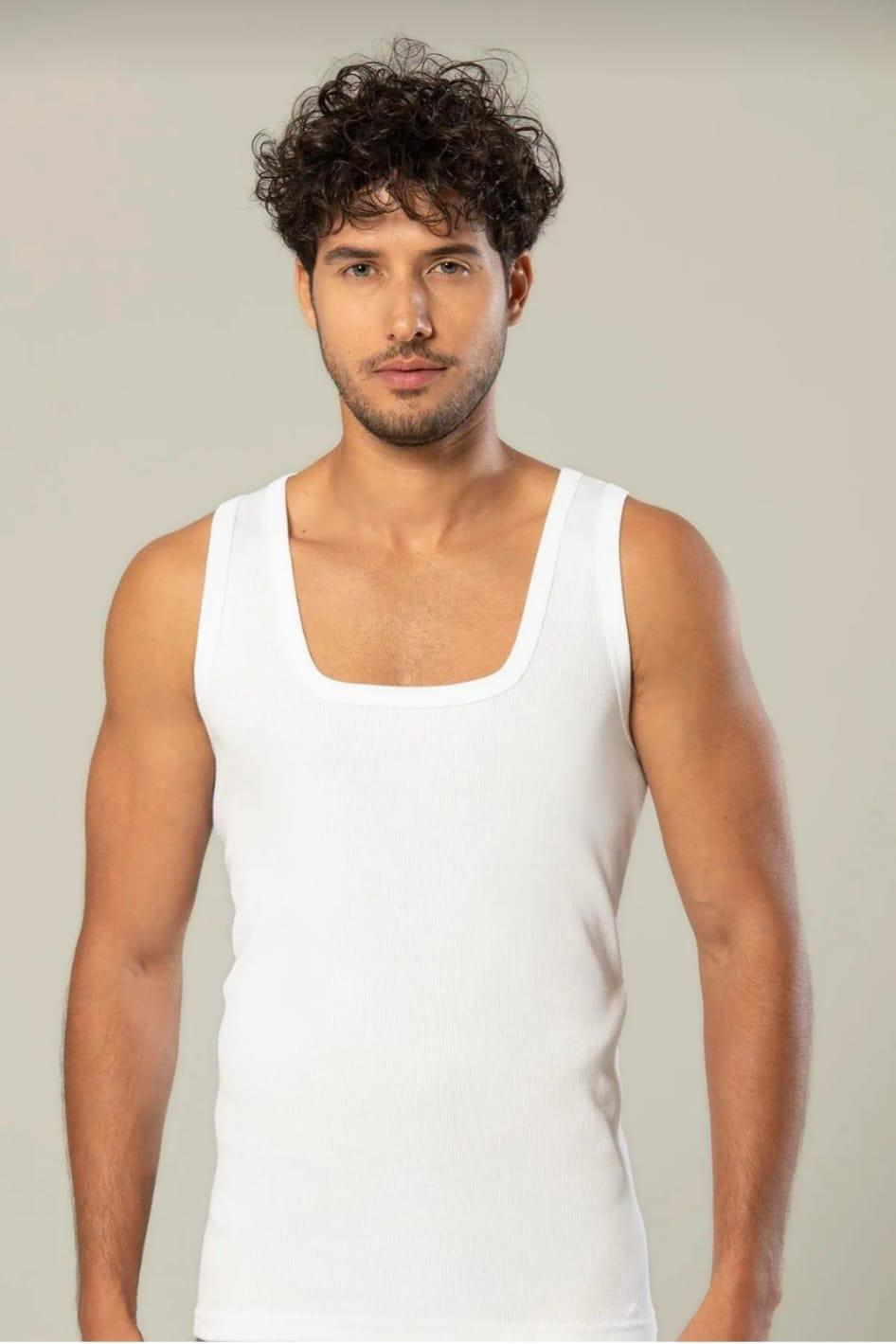 ERDEM 1128 ERKEK KARE YAKA KAŞKORSE ASKILI ATLET 12 ADET