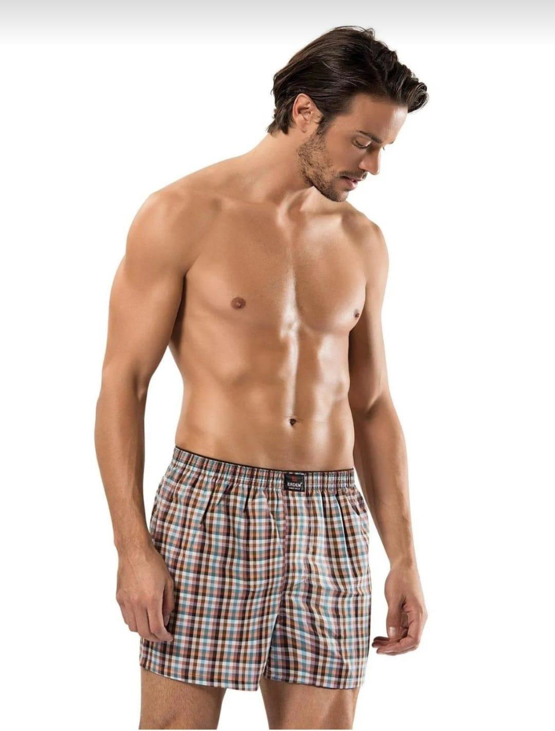 ERDEM 1440 ERKEK DESENLİ POPLİN BOXER 3 ADET