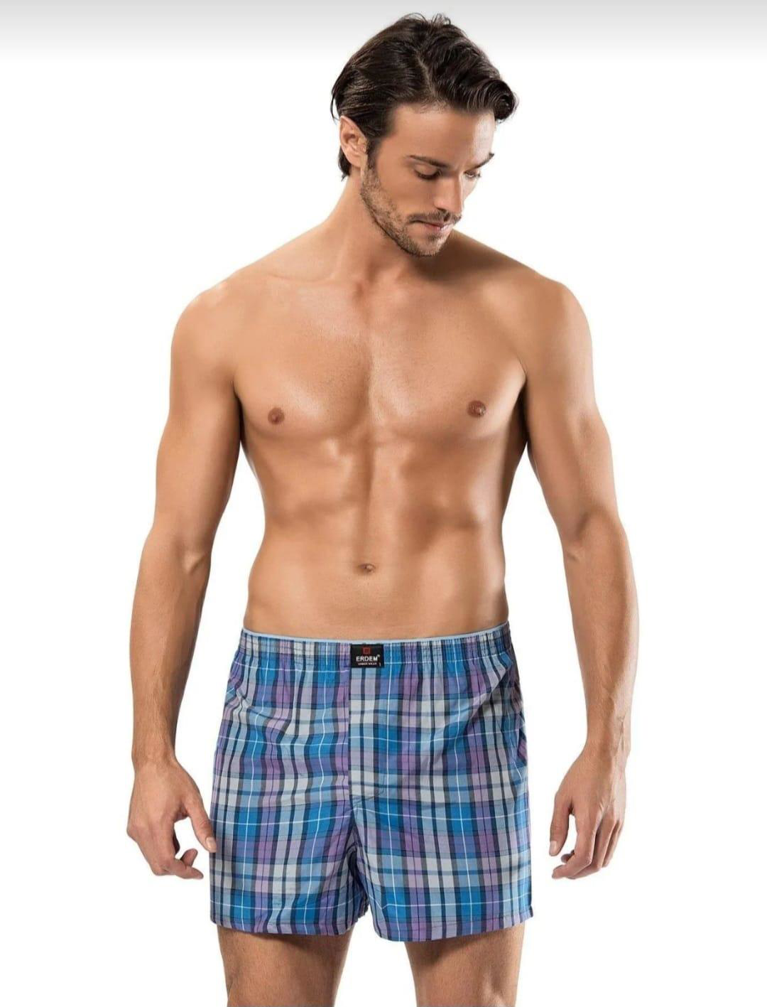 ERDEM 1440 ERKEK DESENLİ POPLİN BOXER 6 ADET