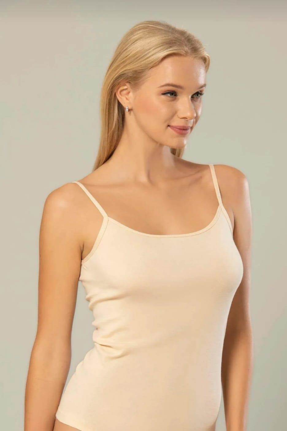 ERDEM 2153 KADIN LİKRALI İP ASKILI ATLET TEKLİ