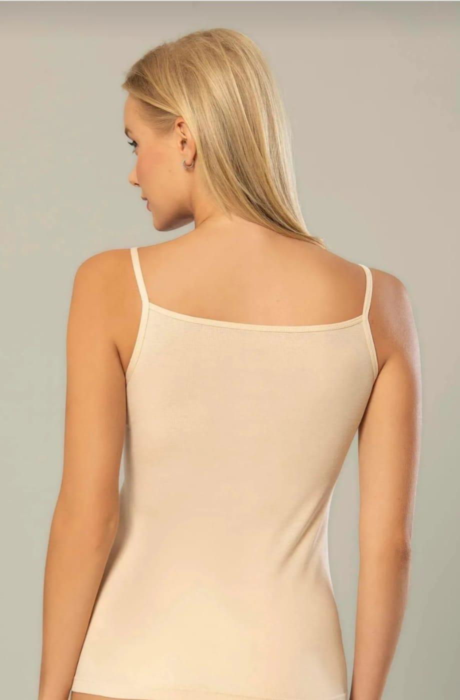 ERDEM 2153 KADIN LİKRALI İP ASKILI ATLET TEKLİ