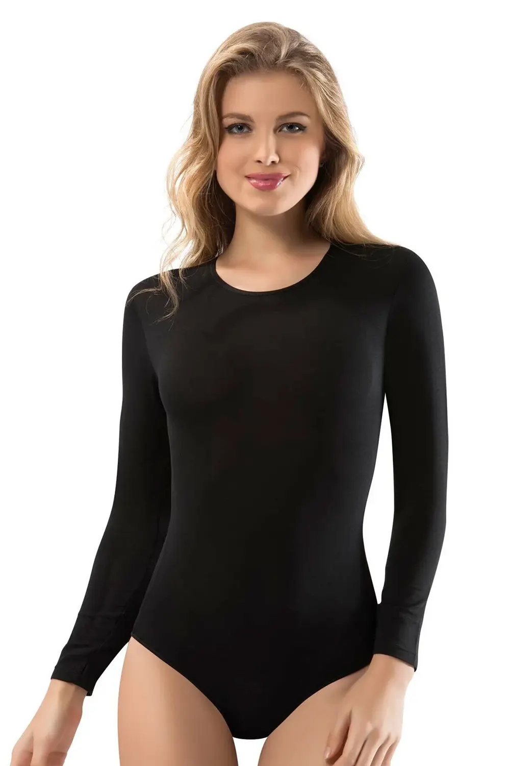 Erdem Beyaz Kadın Uzun Kol Kancalı Body 2410