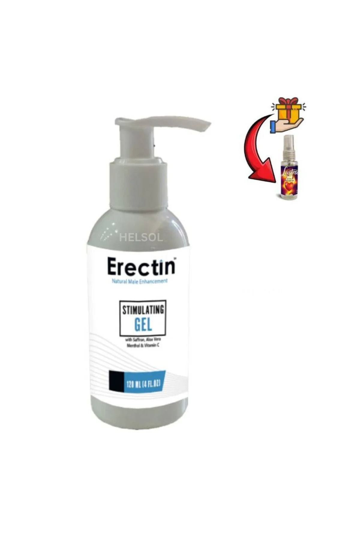 Erectin Jel + Lustra Masaj Yağı - Sertleşmeye Destekleyici Bakım Seti 120 ml Fiyatı, Yorumları ve Özellikleri