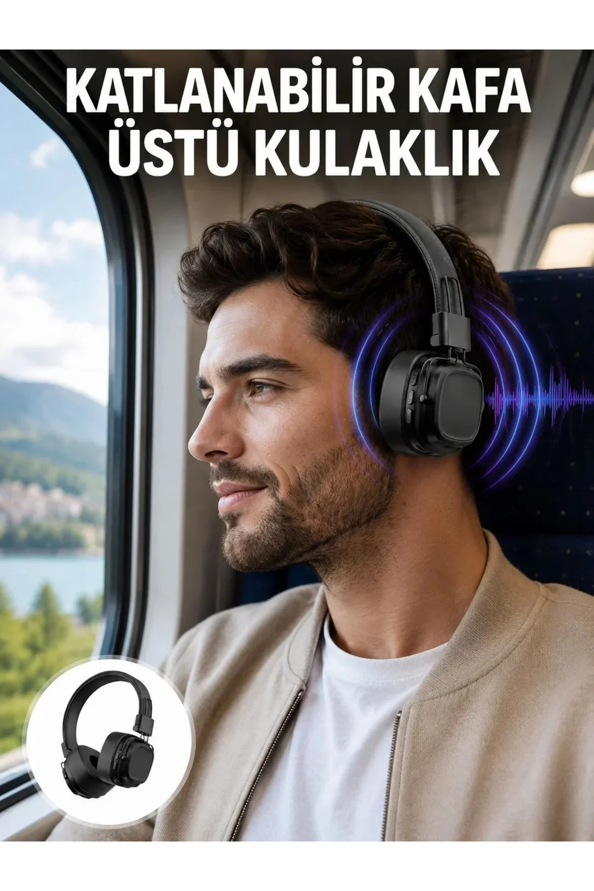 Ergonok Konforlu Kablosuz Kulak Üstü Bluetooth Kulaklık Yeni Nesil Ergonok Konforlu Kablosuz Kulak Üstü Bluetooth Kulaklık Yeni Nesil