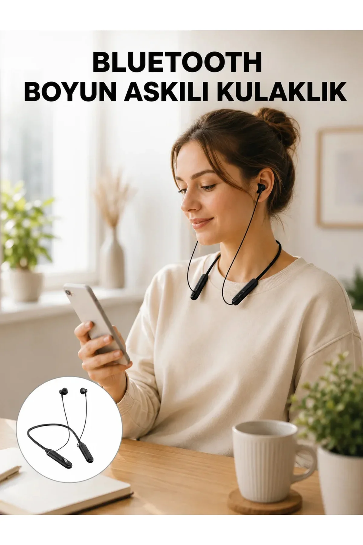 Ergonok Tasarımlı Bluetooth Kulaklık – Gürültü Azaltmalı, Manyetik Yeni Nesil Ergonok Tasarımlı Bluetooth Kulaklık – Gürültü Azaltmalı, Manyetik Yeni Nesil