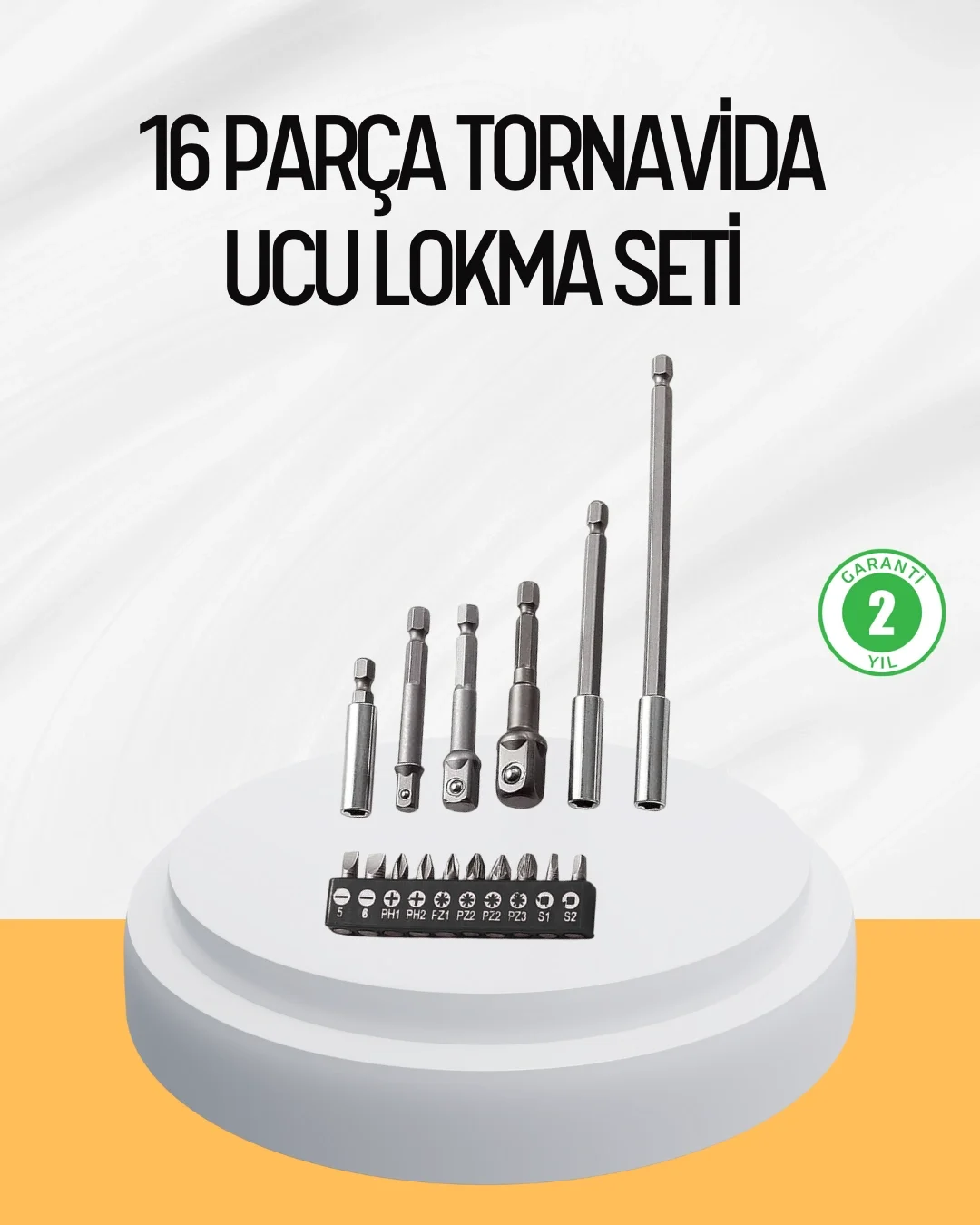 Ergonomik 16 Parça Bits Tornavida Uç ve Adaptör Seti Ergonomik 16 Parça Bits Tornavida Uç ve Adaptör Seti